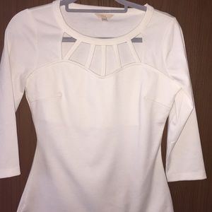 Guess White Knit Top Sz M